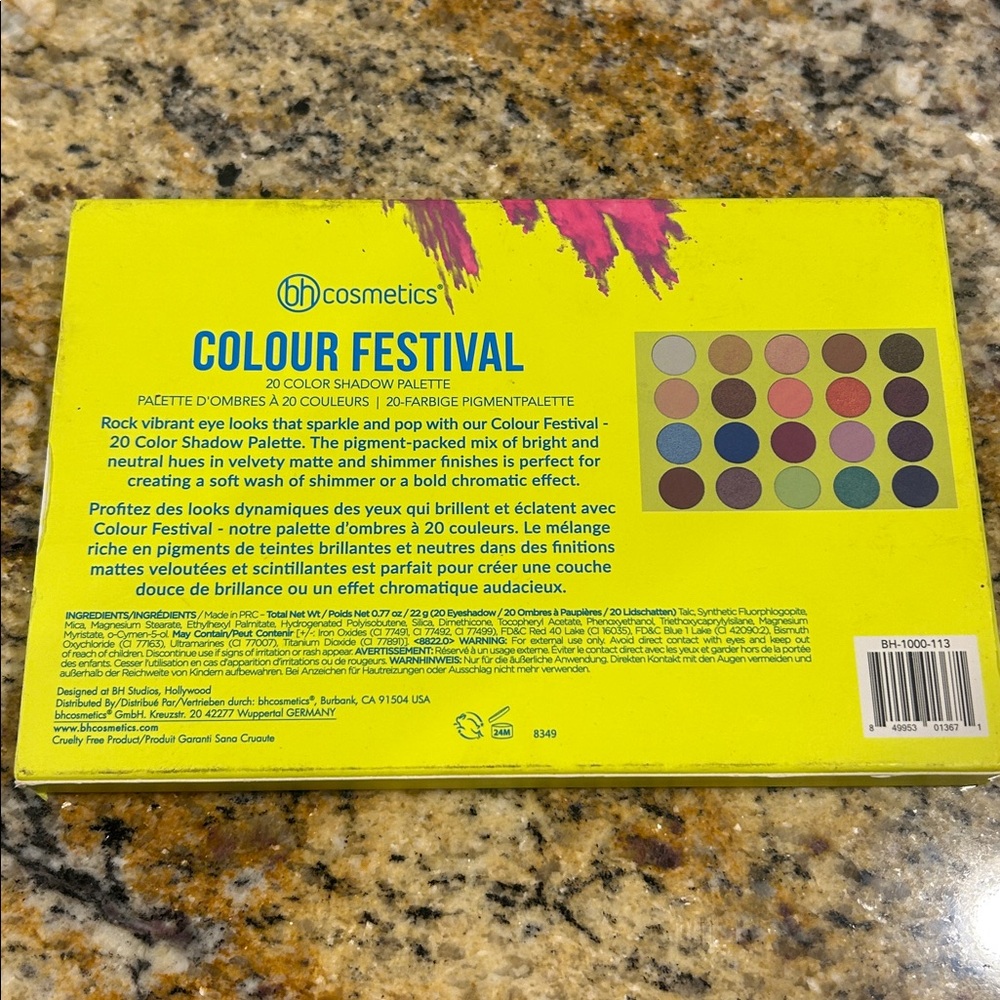 BH Cosmetics Colour Festival Eyeshadow Palette - Picture 6 of 6
